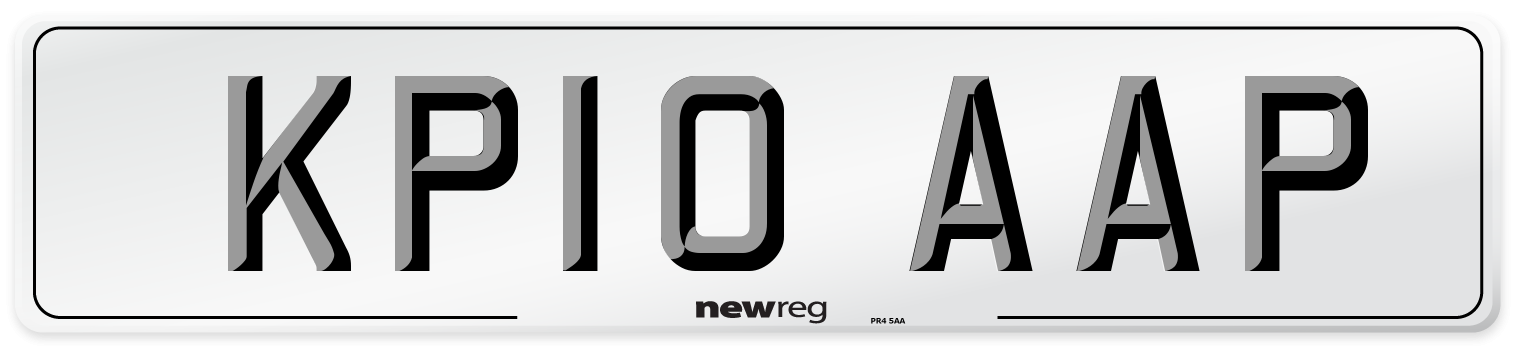 KP10 AAP Number Plate from New Reg
